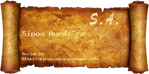 Sipos Auróra névjegykártya